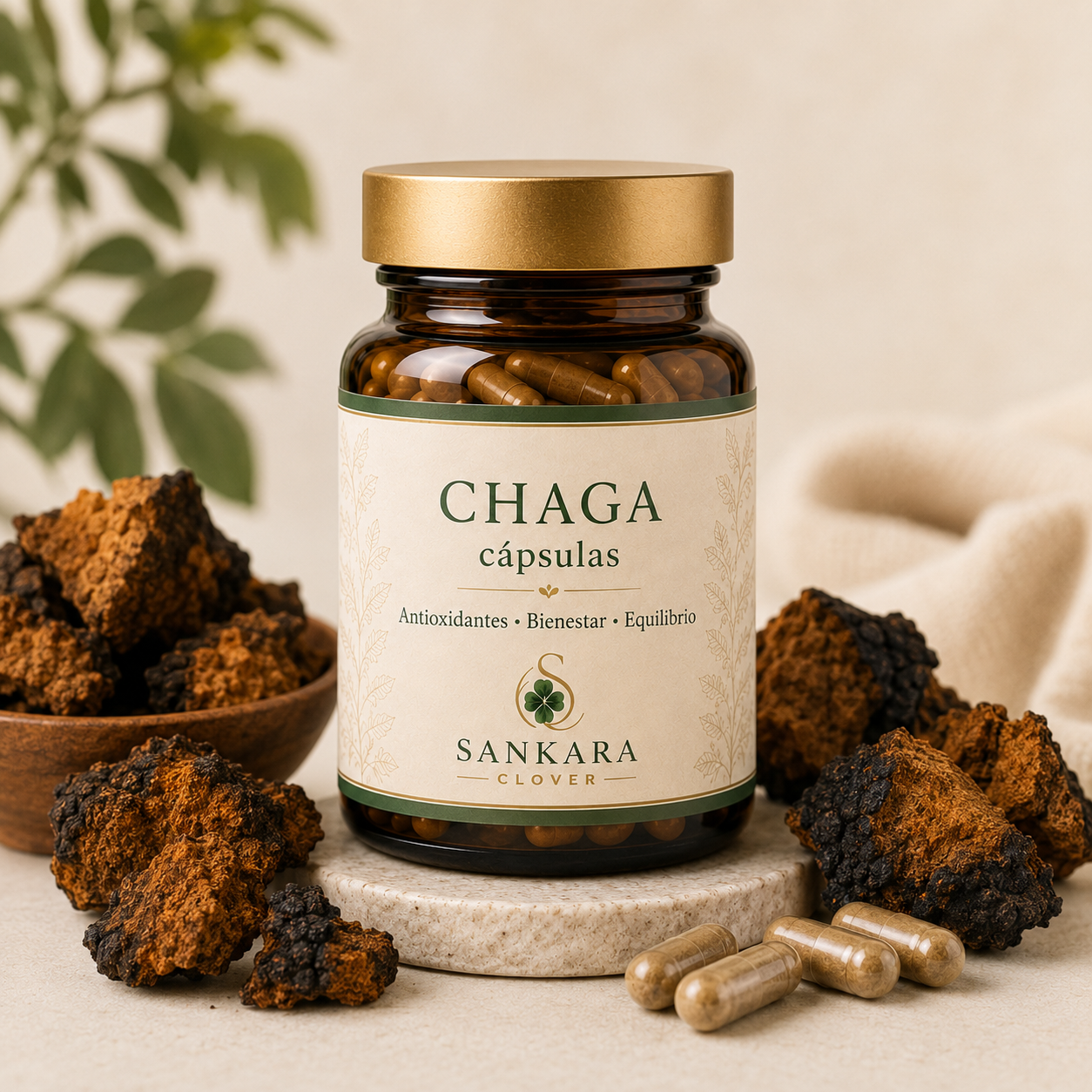 Chaga en Cápsulas | Antioxidantes, Bienestar y Equilibrio