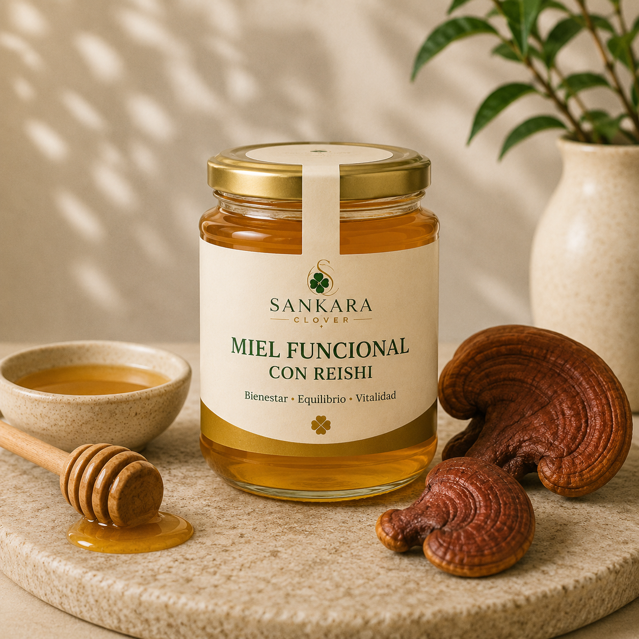 Miel Funcional con Reishi | Bienestar, Equilibrio y Vitalidad