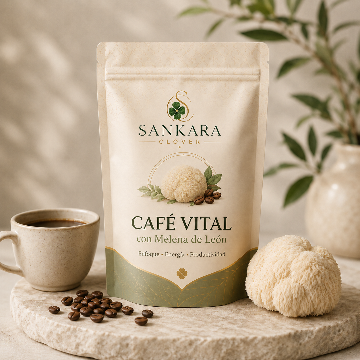 Café Vital con Melena de León | Enfoque, Energía y Productividad