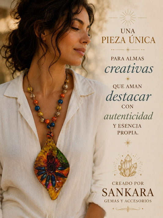 Collar Pieza Única en Tawa y Color
